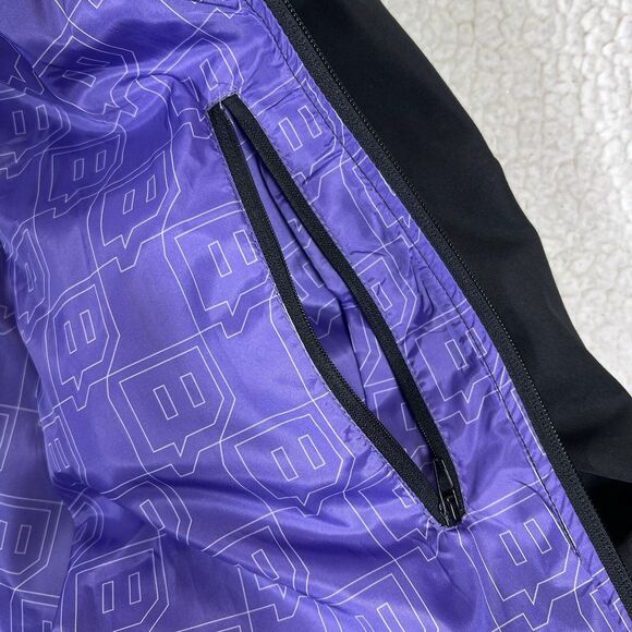 Twitch Jacket Men’s Size XL Black Purple Gamer Stream Video Hoodie - Picture 13 of 14